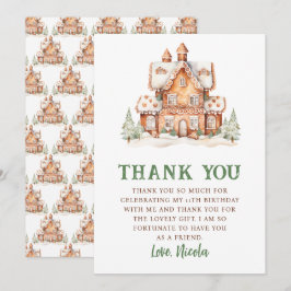 Cartão De Agradecimento Festa de aniversário de decoração da casa de gengi