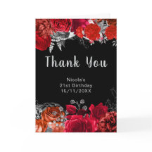 Festa de Aniversário de Flores Vermelhas e Pratead