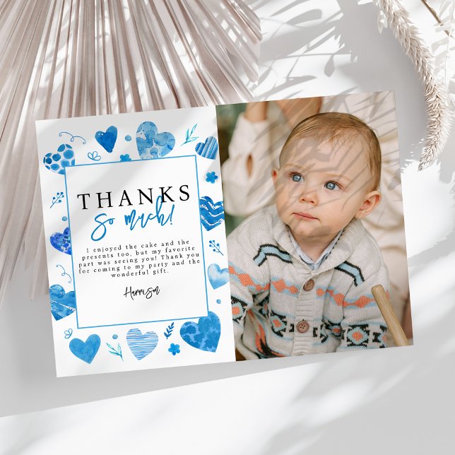 Cartão De Agradecimento Festa de aniversário de Fotografias para Crianças  (Criador carregado)