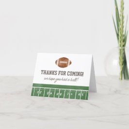 Cartão De Agradecimento Festa de Aniversário de Futebol