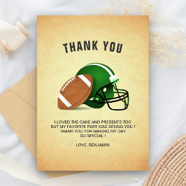 Cartão De Agradecimento Festa de aniversário de futebol