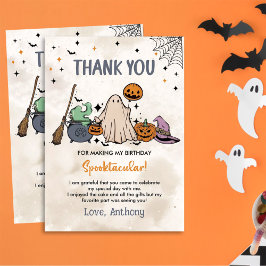 Cartão De Agradecimento Festa de aniversário de Halloween