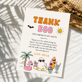 Cartão De Agradecimento Festa de Aniversário de Halloween na Piscina de Ve