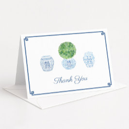 Cartão De Agradecimento Festa de aniversário de Jar de Ginger Topiary Clás