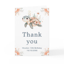 Festa de aniversário de Tartaruga Floral