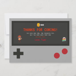 Cartão De Agradecimento Festa de aniversário de videogame Obrigado