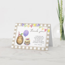 Cartão De Agradecimento Festa de aniversário do Pequeno Batata Doce agrade