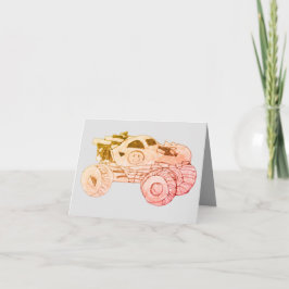 Cartão De Agradecimento Festa de Aniversário do Rali de Caminhões Monstros