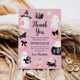 Cartão De Agradecimento Festa de aniversário Ghost Halloween