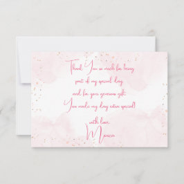 Cartão De Agradecimento Festa de aniversário infantil com pijama de dormir