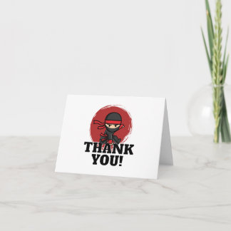 Cartão De Agradecimento Festa de Aniversário Ninja