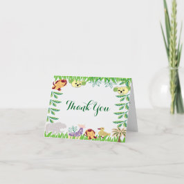 Cartão De Agradecimento Festa de aniversário Safari personalizável
