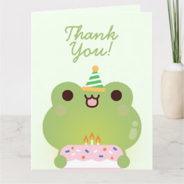 Cartão De Agradecimento Festa de aniversário Simples e Bonita