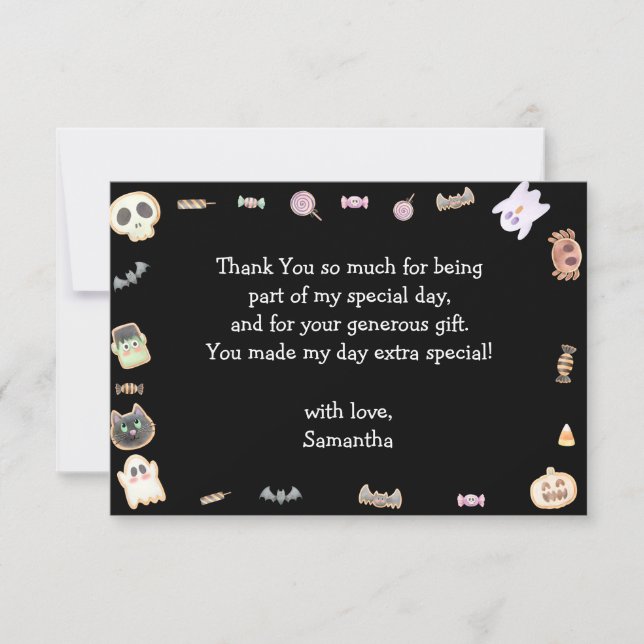 Cartão De Agradecimento Festa de aniversário Spooktacular para crianças (Frente)