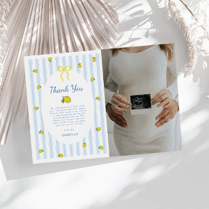Cartão De Agradecimento Festa de Bebê Limão Neutro em Gênero Foto
