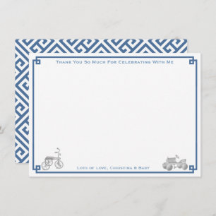 Cartão De Agradecimento Festa de Chá de fraldas de Brinquedos Vintage