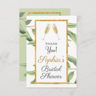 Cartão De Agradecimento Festa de Chá de panela Botânica de Saúde