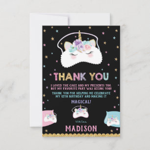 Cartão De Agradecimento Festa de Deslização de Máscara de Deslizante de Má