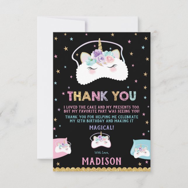 Cartão De Agradecimento Festa de Deslização de Máscara de Deslizante de Má (Frente)