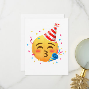 Cartão De Agradecimento Festa de Emoticon Divertido