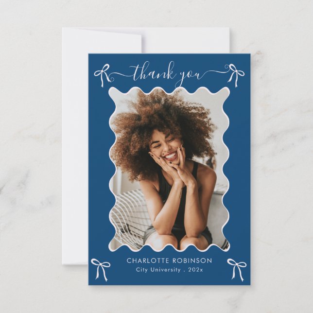 Cartão De Agradecimento Festa de formatura do Arco rosa (Frente)