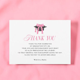 Cartão De Agradecimento Festa de Formatura Feminina com Borlas Coquette