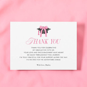 Cartão De Agradecimento Festa de Formatura Feminina com Borlas Coquette