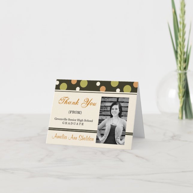 Cartão De Agradecimento Festa de formatura moderno 2015 (Frente)