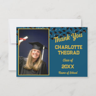 Cartão De Agradecimento Festa de Formatura Parabéns Personalize Foto