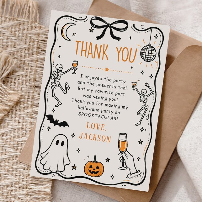Cartão De Agradecimento Festa de Halloween (Criador carregado)
