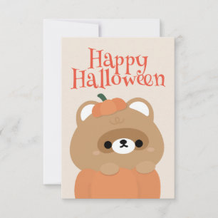 Cartão De Agradecimento Festa de Halloween Simples e Bonita