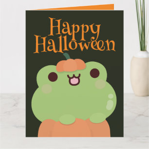 Cartão De Agradecimento Festa de Halloween Simples e Bonita