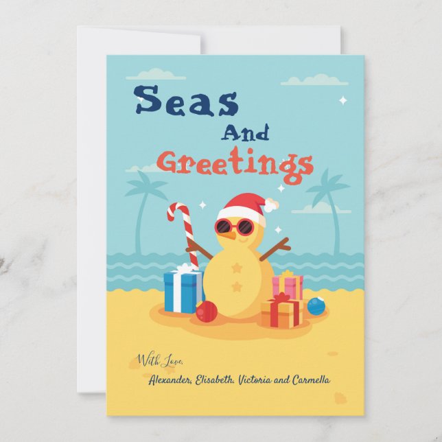 Cartão De Agradecimento Festa de Natal de Ano Novo (Frente)