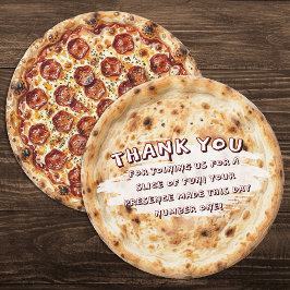 Cartão De Agradecimento Festa de Pizza Aniversário Infantil
