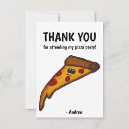 Cartão De Agradecimento Festa de Pizza Obrigado