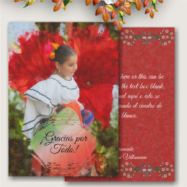 Cartão De Agradecimento Festa Flor Gracias 2555 Obrigado