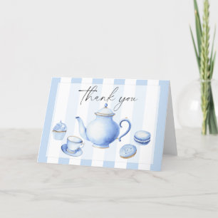 Cartão De Agradecimento Festas do Chá Flores baby shower obrigado