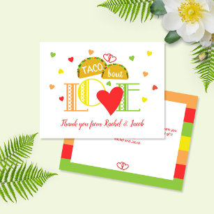 Cartão De Agradecimento Fiesta Taco Bout Love Colortive Chá de casamento