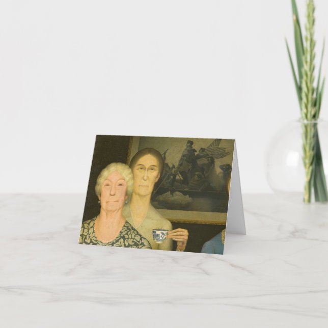 Cartão De Agradecimento Filhas da Revolução de Grant Wood (Frente)