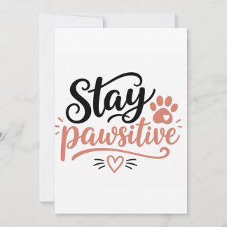Cartão De Agradecimento Fique Pawsitivo