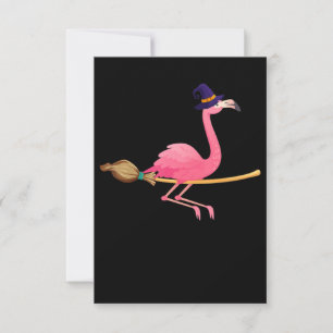 Cartão De Agradecimento Flamingo   Feiticeiro Flamingo Engraçado Halloween