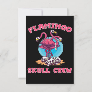 Cartão De Agradecimento Flamingo   Flamingo Skull Crew Halloween Costume