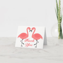 Cartão De Agradecimento Flamingo Rosa Tropical Obrigado - Amor de Casament