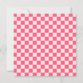 Cartão De Agradecimento Flamingo sorbet checkerboard pattern