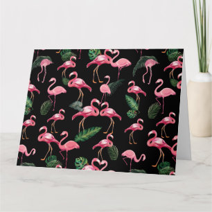 Cartão De Agradecimento Flamingos Amam o Padrão 4