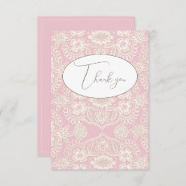 Cartão de Agradecimento Flat com Renda Falsa em Pa