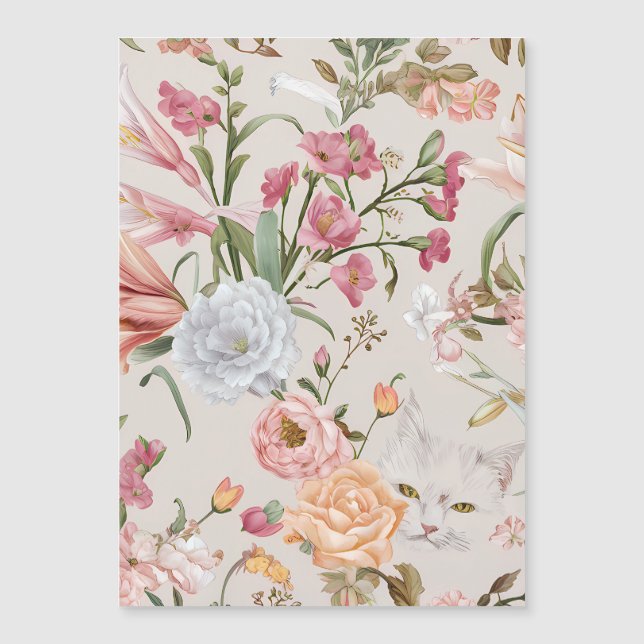 Cartão de Agradecimento Flat com Rosas Cor-de-Rosa (Frente)