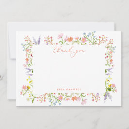 Cartão De Agradecimento Flat de Chá de panela de Moldura de Pastel