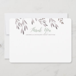 Cartão de Agradecimento Flat para Casamento de Flo