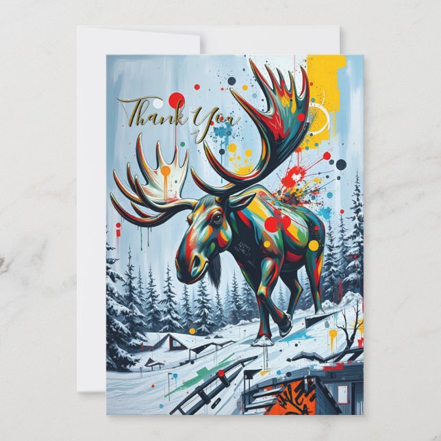 Cartão De Agradecimento Flat Thank You Card (Frente)